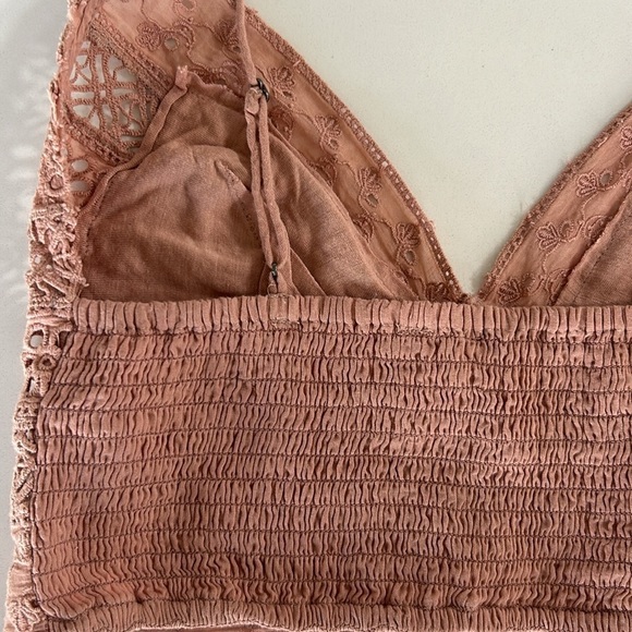 Free People Carina Bralette Size Medium Desert Rose - Picture 9 of 11